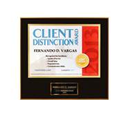 Premio Distinción al Cliente Martindale Hubbell / Lawyers.com