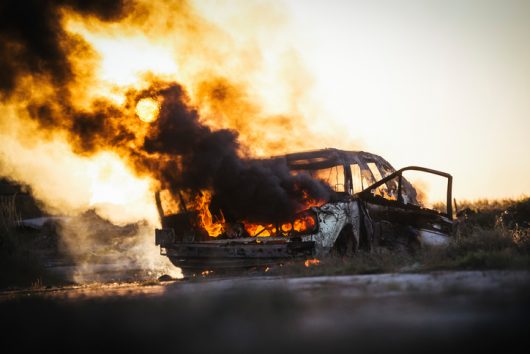 Los accidentes automovilísticos de California que resultan en lesiones graves por quemaduras no son raros